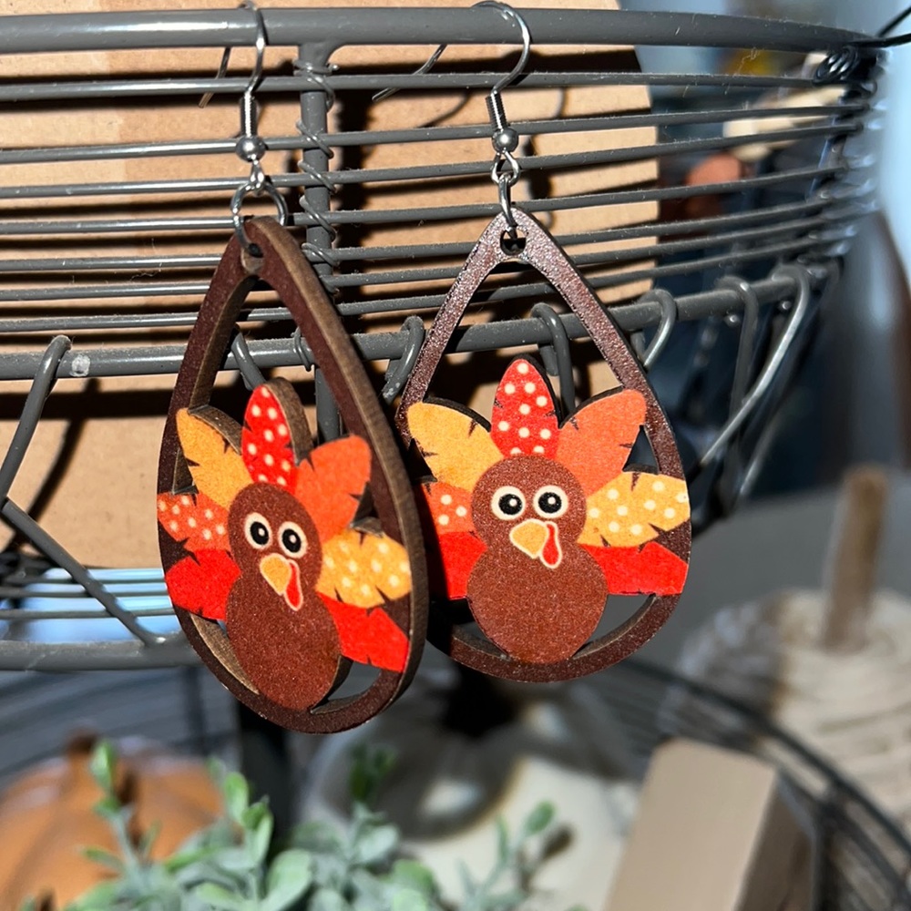 New Thanksgiving Turkey Earrings
